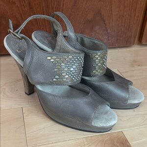 Colleen Cordero metallic heels